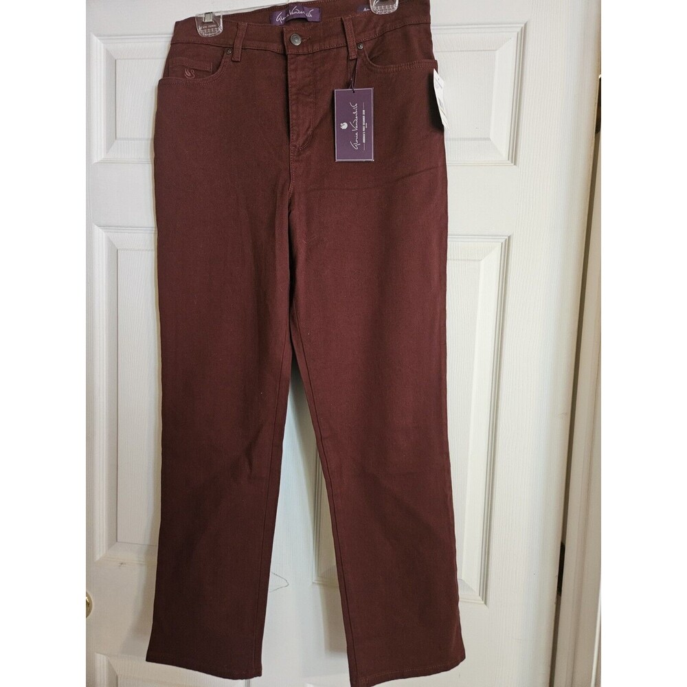 Gloria Vanderbilt Amanda Jeans 12 Short Classic Rise Fit Tapered Leg Velvet Wine
